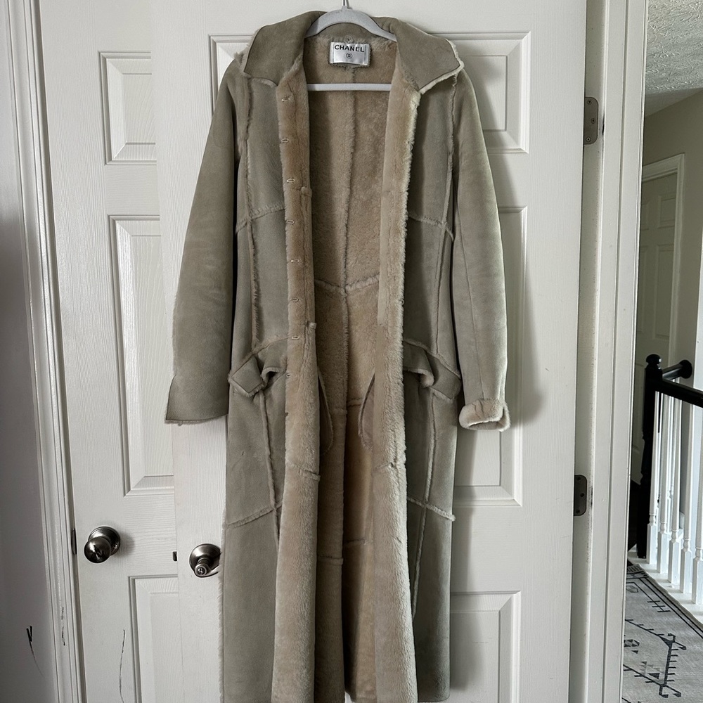 SOLD 90s vintage Chanel sheepskin coat RARE